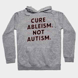 Cure Ableism Not Autism Hoodie